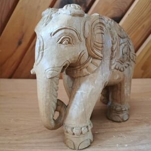 Wooden Hand Carved Elephant